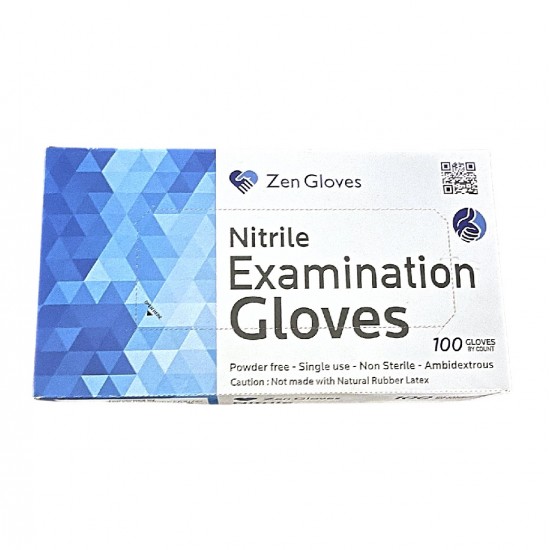 Powder Free Non Steril Blue Nitrile Gloves 2.75mil Large